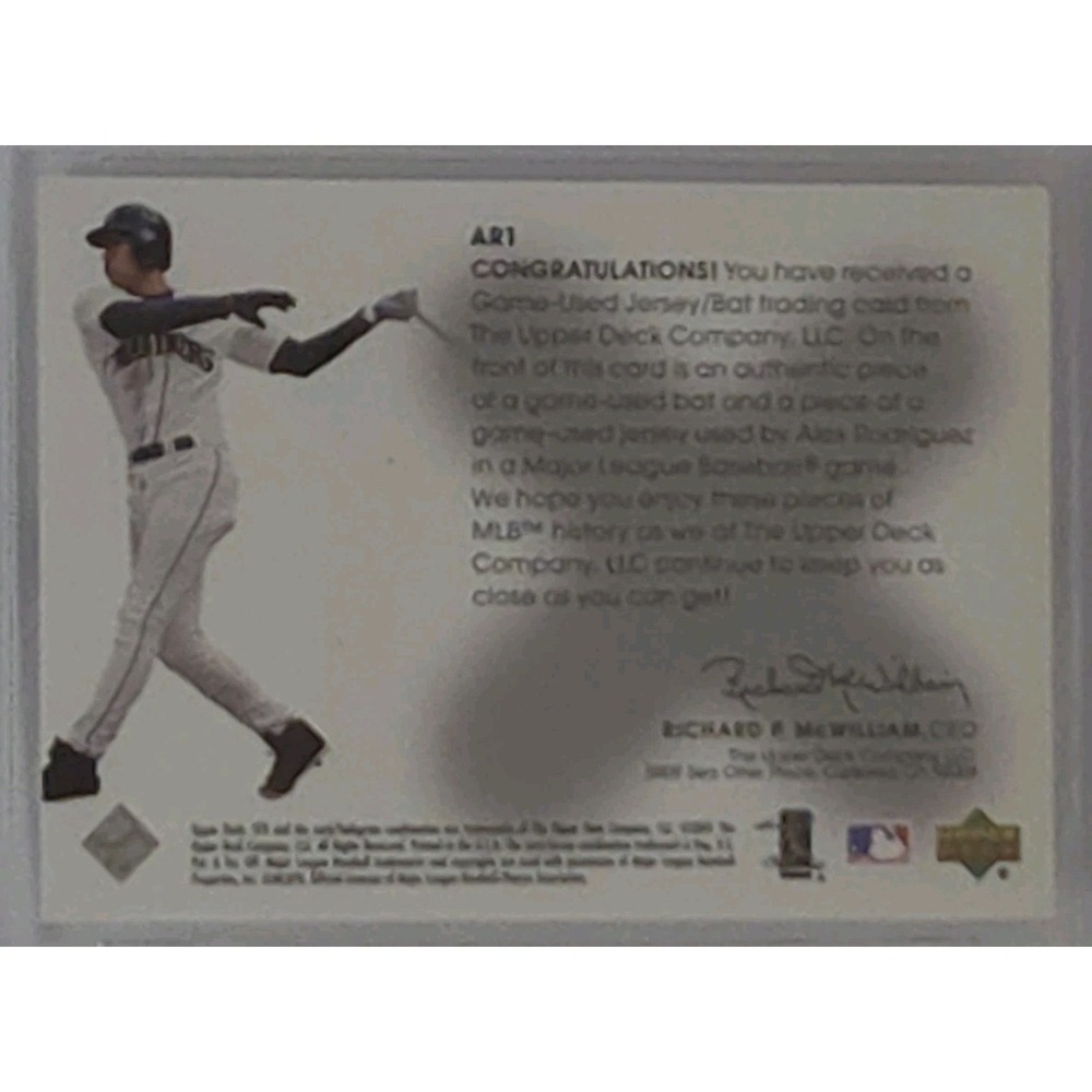 2001 SPX - Alex Rodriguez Winning Materials Relics Jersey Bat #AR1 BGS 8.5 UD - Picture 4 of 4